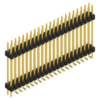 Mega-Angebot Stiftleiste, 44-polig, RM 2.54 mm, abgewinkelt, schwarz, SL16SMD24744GP