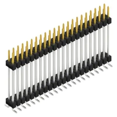 Stiftleiste, 44-polig, RM 2.54 mm, abgewinkelt, schwarz, SL16SMD24744S Sichere Zahlung