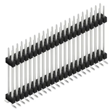 Garantierte Lieferung Stiftleiste, 44-polig, RM 2.54 mm, abgewinkelt, schwarz, SL16SMD24744Z