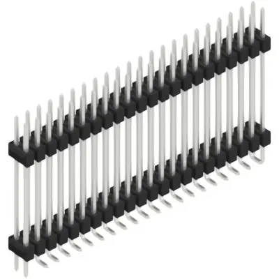 Stiftleiste, 44-polig, RM 2.54 mm, abgewinkelt, schwarz, SL16SMD24744ZP Direkt Vom Hersteller