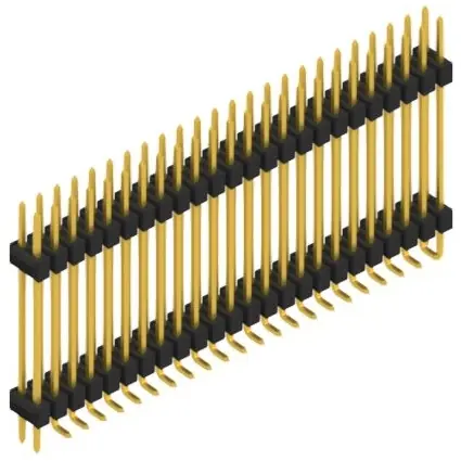 Stiftleiste, 48-polig, RM 2.54 mm, abgewinkelt, schwarz, SL16SMD24748GP Geprüft