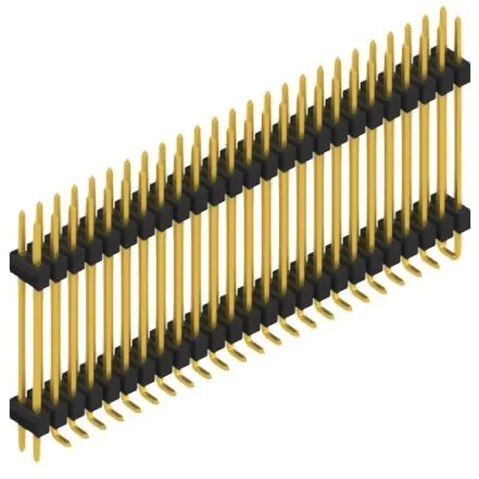 Letzte Chance Stiftleiste, 50-polig, RM 2.54 mm, abgewinkelt, schwarz, SL16SMD24750GP