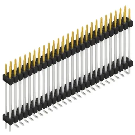 Heißes Angebot Stiftleiste, 52-polig, RM 2.54 mm, abgewinkelt, schwarz, SL16SMD24752SP