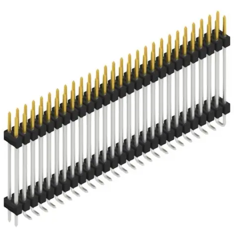 Stiftleiste, 54-polig, RM 2.54 mm, abgewinkelt, schwarz, SL16SMD24754SP Kostenfreie Lieferung