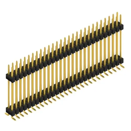 Kracherpreis Stiftleiste, 56-polig, RM 2.54 mm, abgewinkelt, schwarz, SL16SMD24756G