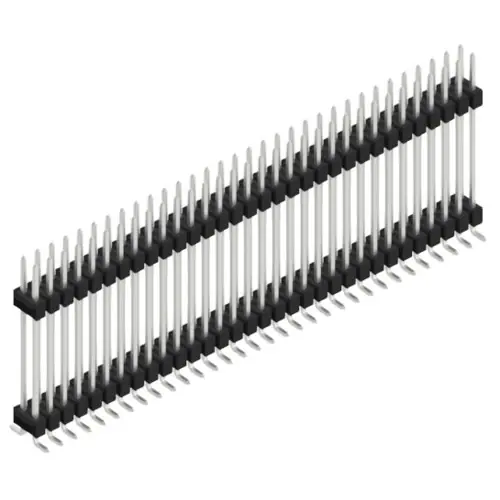 Stiftleiste, 64-polig, RM 2.54 mm, abgewinkelt, schwarz, SL16SMD24764Z Schnäppchen