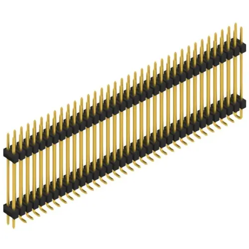 Bestpreis Stiftleiste, 70-polig, RM 2.54 mm, abgewinkelt, schwarz, SL16SMD24770GP