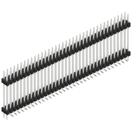 Meistverkauft Stiftleiste, 72-polig, RM 2.54 mm, abgewinkelt, schwarz, SL16SMD24772ZP