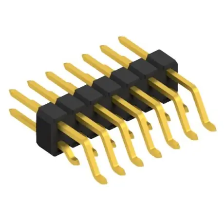 Neu Im Sortiment Stiftleiste, 14-polig, RM 2.54 mm, gerade, schwarz, 10052557