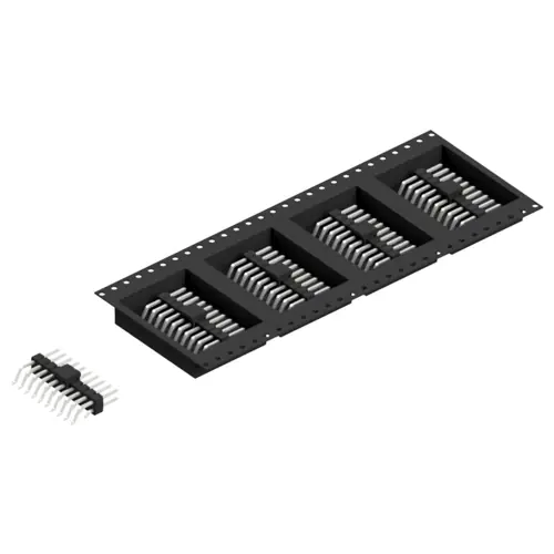 Stiftleiste, 20-polig, RM 2.54 mm, gerade, schwarz, 10052588 Sichere Zahlung