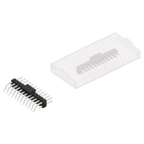 Stiftleiste, 24-polig, RM 2.54 mm, gerade, schwarz, 10052602 Markenware