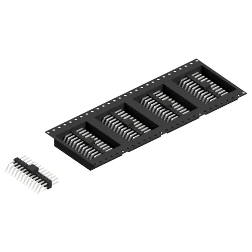 Stiftleiste, 24-polig, RM 2.54 mm, gerade, schwarz, 10052603 Kostenfreie Lieferung