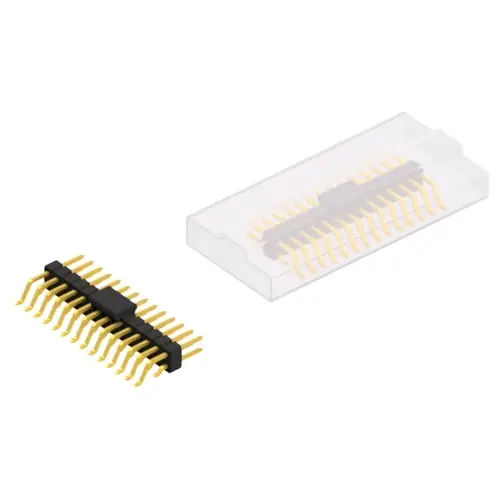 Stiftleiste, 28-polig, RM 2.54 mm, gerade, schwarz, 10052614 Neu