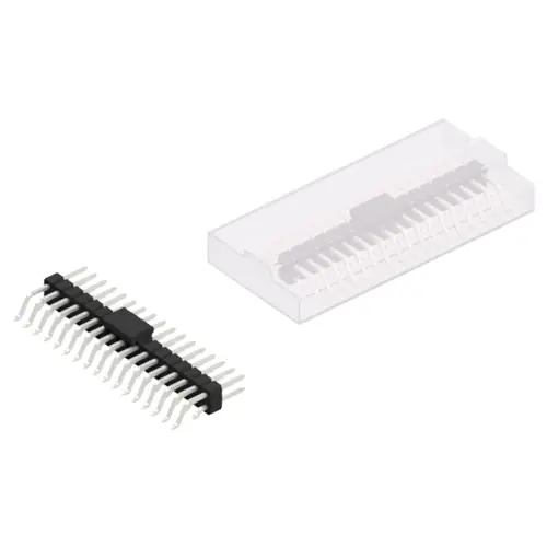 Stiftleiste, 34-polig, RM 2.54 mm, gerade, schwarz, 10052638 Billig