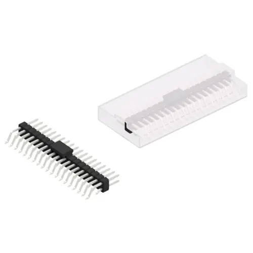 Neu Im Sortiment Stiftleiste, 38-polig, RM 2.54 mm, gerade, schwarz, 10052652