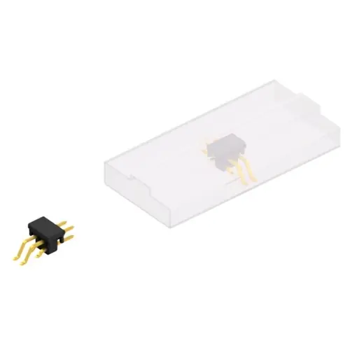 Günstig Stiftleiste, 4-polig, RM 2.54 mm, gerade, schwarz, 10052523