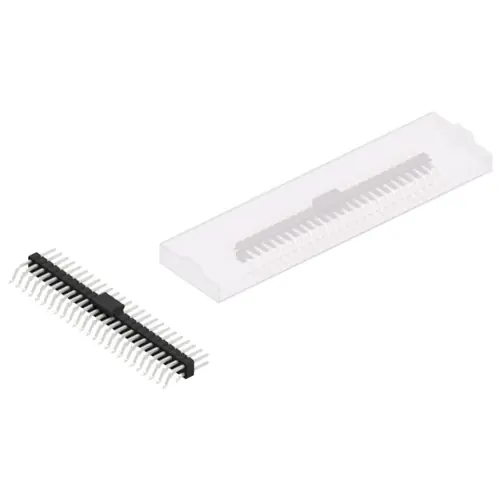 Stiftleiste, 50-polig, RM 2.54 mm, gerade, schwarz, SL17SMD05850ZBSM Schneller Versand