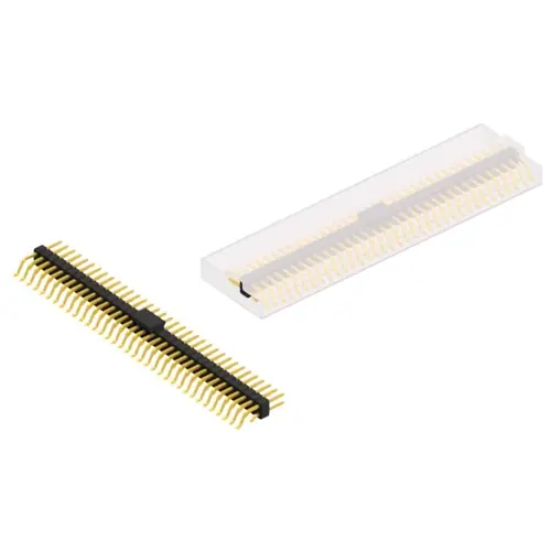 Stiftleiste, 70-polig, RM 2.54 mm, gerade, schwarz, SL17SMD05870GBSM Bestseller