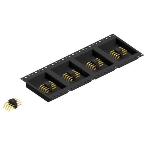 Stiftleiste, 8-polig, RM 2.54 mm, gerade, schwarz, 10052538 Neue Ware