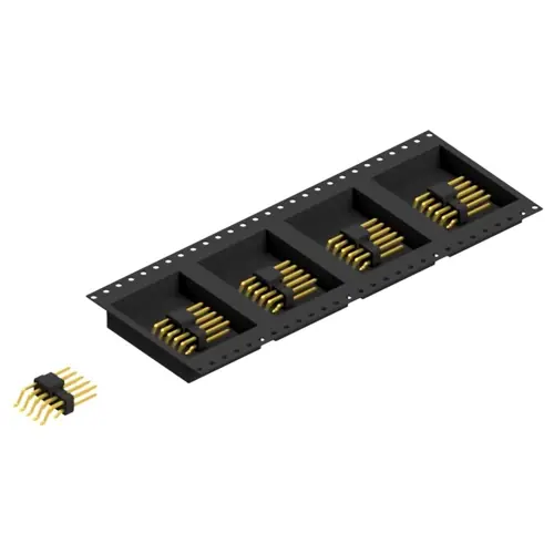 Stiftleiste, 10-polig, RM 2.54 mm, gerade, schwarz, SL17SMD08310GBTR Direktkauf