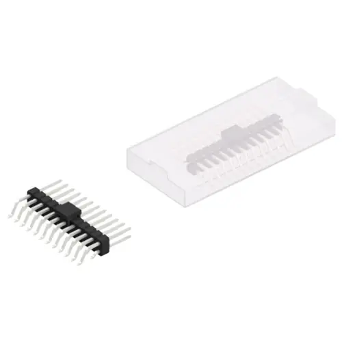 Stiftleiste, 24-polig, RM 2.54 mm, gerade, schwarz, 10052739 Echt