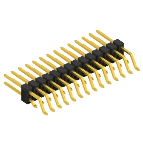 Stiftleiste, 28-polig, RM 2.54 mm, gerade, schwarz, 10052748 Neue Ware