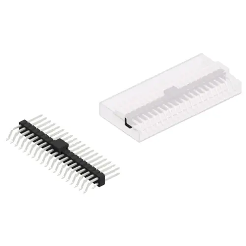 Knallerangebot Stiftleiste, 38-polig, RM 2.54 mm, gerade, schwarz, 10052784