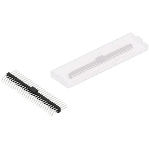 Stiftleiste, 56-polig, RM 2.54 mm, gerade, schwarz, SL17SMD08356ZBSM Preisknaller