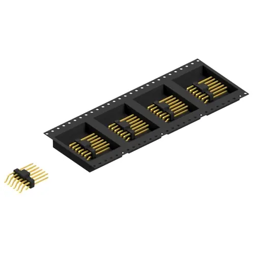 Neue Ware Stiftleiste, 12-polig, RM 2.54 mm, gerade, schwarz, SL17SMD10912GBTR