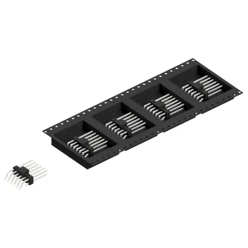 Geprüft Stiftleiste, 12-polig, RM 2.54 mm, gerade, schwarz, SL17SMD10912ZBTR