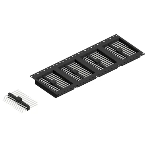 Stiftleiste, 24-polig, RM 2.54 mm, gerade, schwarz, SL17SMD10924ZBTR Neuheit