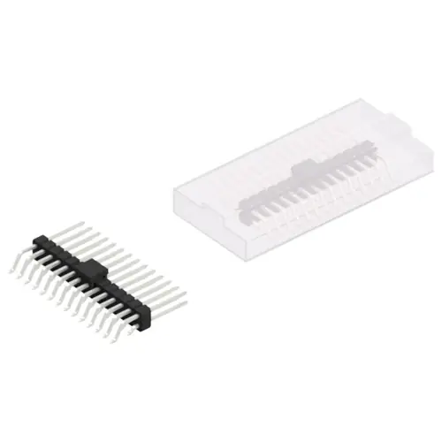 Expressversand Stiftleiste, 28-polig, RM 2.54 mm, gerade, schwarz, 10052875