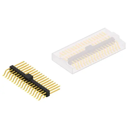 Ausverkauf Stiftleiste, 34-polig, RM 2.54 mm, gerade, schwarz, 10052891