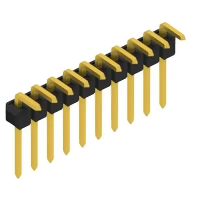Stiftleiste, 10-polig, RM 2.54 mm, abgewinkelt, schwarz, 10052979 Bestpreis