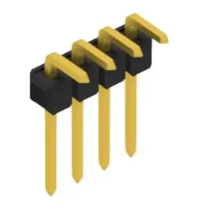 Stiftleiste, 4-polig, RM 2.54 mm, abgewinkelt, schwarz, 10052964 Begrenztes Angebot