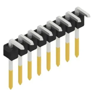 Stiftleiste, 8-polig, RM 2.54 mm, abgewinkelt, schwarz, 10052975 Neu Im Sortiment