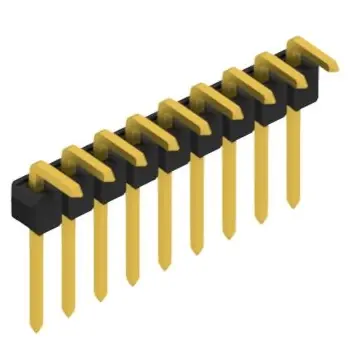 Schneller Versand Stiftleiste, 9-polig, RM 2.54 mm, abgewinkelt, schwarz, 10052977