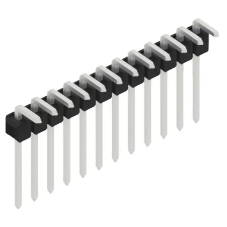 Bestpreis Stiftleiste, 12-polig, RM 2.54 mm, abgewinkelt, schwarz, 10053037
