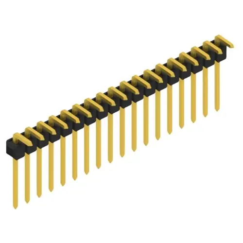 Kostenfreie Lieferung Stiftleiste, 18-polig, RM 2.54 mm, abgewinkelt, schwarz, 10128998