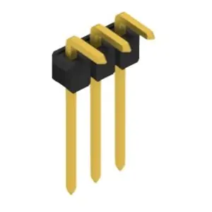 Stiftleiste, 3-polig, RM 2.54 mm, abgewinkelt, schwarz, 10053015 Neu Im Sortiment