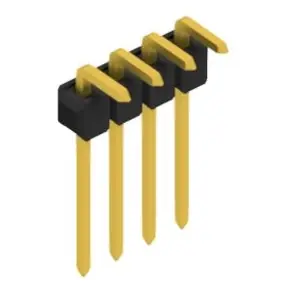 Stiftleiste, 4-polig, RM 2.54 mm, abgewinkelt, schwarz, 10053017 Finale Aktion