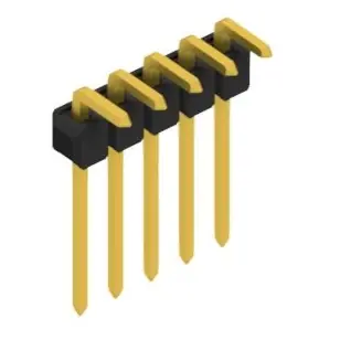 Super-Preis Stiftleiste, 5-polig, RM 2.54 mm, abgewinkelt, schwarz, 10053019