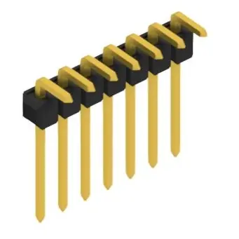 Stiftleiste, 7-polig, RM 2.54 mm, abgewinkelt, schwarz, 10053025 Kostenloser Rückversand