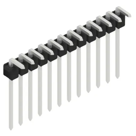 Mega-Angebot Stiftleiste, 12-polig, RM 2.54 mm, abgewinkelt, schwarz, 10134448
