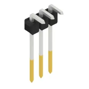 Preisknaller Stiftleiste, 3-polig, RM 2.54 mm, abgewinkelt, schwarz, 10078668