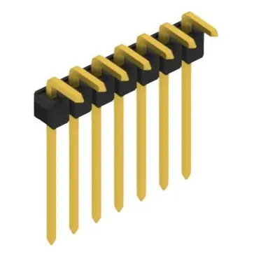 Mega-Angebot Stiftleiste, 7-polig, RM 2.54 mm, abgewinkelt, schwarz, SL181327G
