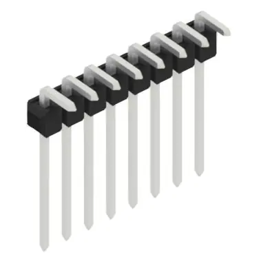 Stiftleiste, 8-polig, RM 2.54 mm, abgewinkelt, schwarz, 10053066 Kostenfreie Lieferung