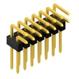 Stiftleiste, 14-polig, RM 2.54 mm, abgewinkelt, schwarz, 10053117 Sichere Zahlung