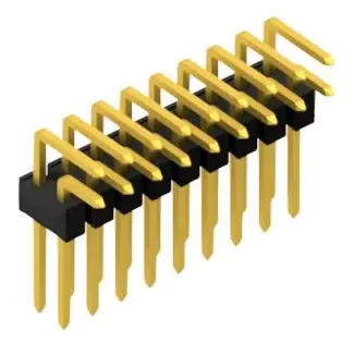 Stiftleiste, 18-polig, RM 2.54 mm, abgewinkelt, schwarz, 10053122 Letzte Chance