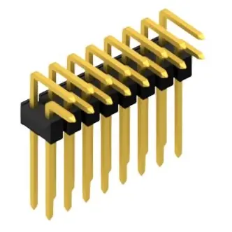 Top-Seller Stiftleiste, 16-polig, RM 2.54 mm, abgewinkelt, schwarz, 10053164